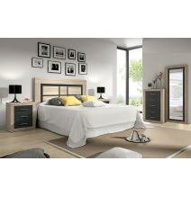 Sinfonier 5 Cajones, Cómoda, Acabado en Cambria y Grafito/ 60 cm (Largo) x 106,5 cm (Alto) x 39,6 cm de (Fondo)