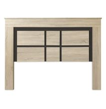 BricoExpo - Pack Cabecero de 160 x 120 cm + 2 Mesitas de Noche | Color Cambria y Grafito (para Cama de 135-140 o 160)