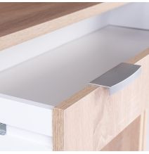 Mesa Escritorio Extensible, Consola Extensible, Color Cambria, Medidas: 90 cm (Largo) x 33-63,4 cm (Ancho) x 87,5 cm (Alto)