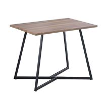 Conjunto Mesa y Sillas Comedor/Cocina: Mesa madera y Patas Metálicas En Negro (76x100x70 Cm) + 5 Sillas (80x40x55 Cm)