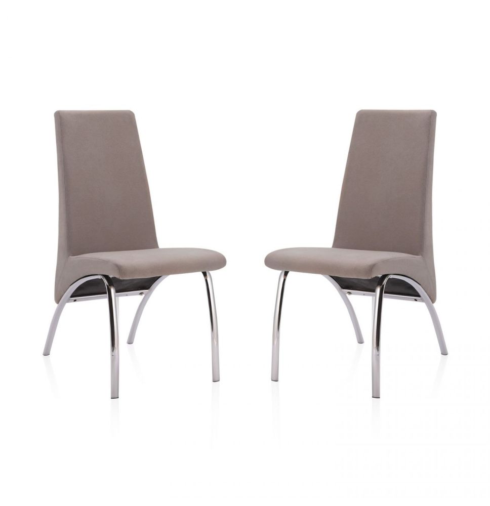 Pack 2 Sillas de Comedor, Sillas para Salón, Acabado en Tejido Marengo, Medidas: 44 cm (Ancho) x 61 cm (Largo) x 95 cm (Alto)