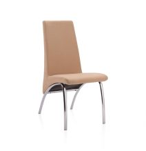 Pack 2 Sillas de Comedor, Sillas para Salón, Acabado en Tejido Beige, Medidas: 44 cm (Ancho) x 61 cm (Largo) x 95 cm (Alto)