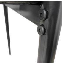 Pack de 6 Sillas Tapizadas para Salón, Color Negro y Patas Negras. Medidas: 39,5 cm (Anc) x 37,5 cm (Fon) x 96 cm