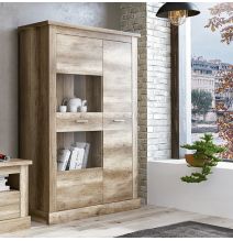 Mueble de Comedor, Mueble Salón, Acabado en Color Cañón, Medidas: 326 cm (Ancho) x 174,7 cm (Alto) x 41,8 cm (Fondo)