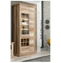 Mueble de Comedor, Mueble Salón, Acabado en Color Cañón, Medidas: 276 cm (Ancho) x 201,6 cm (Alto) x 41,8 cm (Fondo)