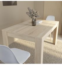 Mesa de Comedor, Mesa de Salón Fija, Color Cambria, Medidas: 140 cm (Largo) x 80 cm (Ancho) x 75 cm (Alto)