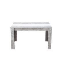 Mesa de Comedor Moderna 135x80x75 cm, Tapa MDF Gris Cemento y Blanco con Patas Resistentes - Estilo Moderno