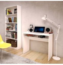 Mesa Escritorio | Mesa de Estudio | Contiene Bandeja | Color Blanco | Medidas: 90 x 74 x 50 cm