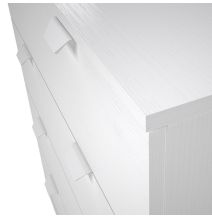 Cómoda con 4 Cajones, para Dormitorio, Acabado en Color Blanco, Medidas: 80 cm (Ancho) x 98 cm (Alto) x 48 cm (Fondo)