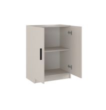 Conjunto de Muebles de Cocina Alto y Bajo de 2 Puertas en Madera Beige, 61x61x29 cm y 60x80x34 Cm