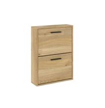 Zapatero con 2 Puertas, Mueble para Zapatos Estrecho en Color Mauvella, Medidas: 73 cm (Al) x 54 cm (Anc) x 18 cm (Fon)