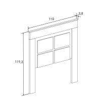 Pack de Muebles de Dormitorio Habitación Infantil con Cabecero, 1 Mesita de Noche 3 Cajones y Sinfonier en Color Mauvella Rayas