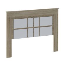 Pack Cabecero Nórdico de 160 x 120 cm + 2 Mesitas de Noche|Práctico y Elegante|Color Cambria y Blanco (para Cama de 135-140, 150