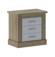 Pack de Dormitorio con Cabecero de 160 x 120 cm + 2 Mesitas de Noche + Cómoda | Color Cambria y Blanco